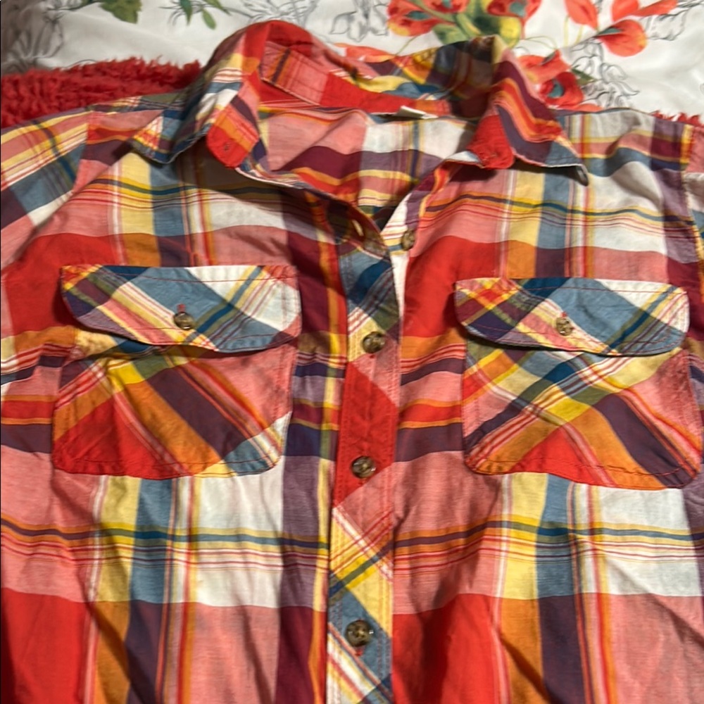 Colorful Plaid Womens Shirt